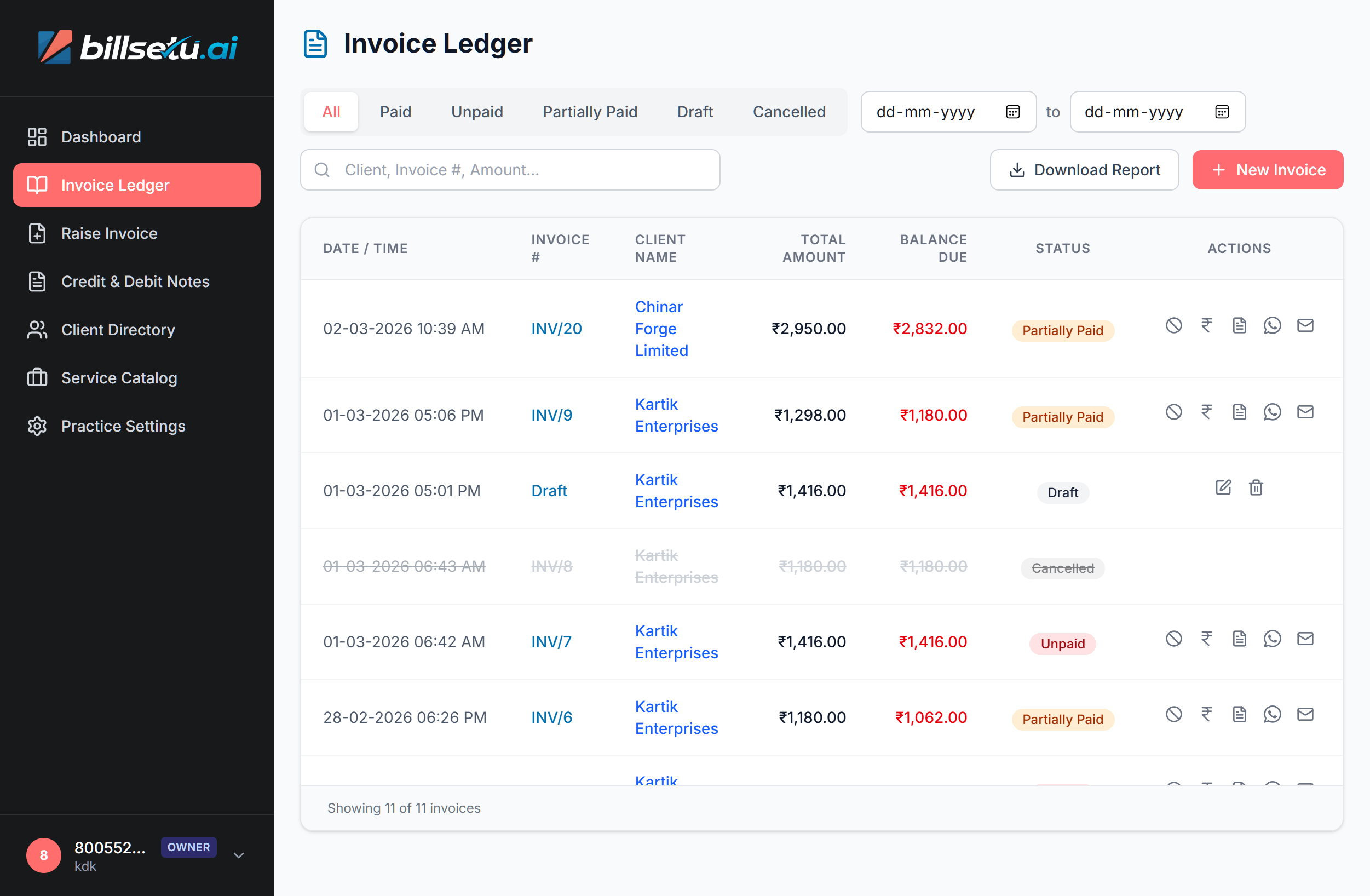 Invoice Ledger